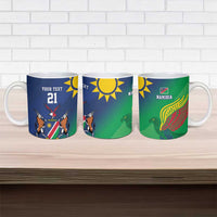 Namibia Rugby Custom Ceramic Mug Welwitschias African Fish Eagle - Wonder Print Shop