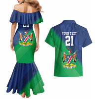 Namibia Rugby Custom Couples Matching Mermaid Dress and Hawaiian Shirt Welwitschias African Fish Eagle - Wonder Print Shop