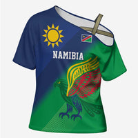 Namibia Rugby Custom Cross Shoulder Shirt Welwitschias African Fish Eagle - Wonder Print Shop