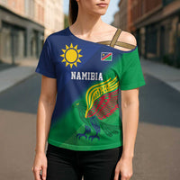 Namibia Rugby Custom Cross Shoulder Shirt Welwitschias African Fish Eagle - Wonder Print Shop