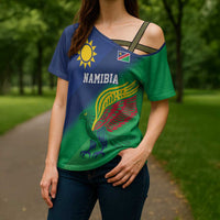 Namibia Rugby Custom Cross Shoulder Shirt Welwitschias African Fish Eagle - Wonder Print Shop