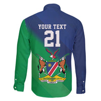 Namibia Rugby Custom Family Matching Long Sleeve Bodycon Dress and Hawaiian Shirt Welwitschias African Fish Eagle - Wonder Print Shop