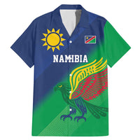 Namibia Rugby Custom Family Matching Mermaid Dress and Hawaiian Shirt Welwitschias African Fish Eagle - Wonder Print Shop