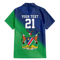 Namibia Rugby Custom Family Matching Mermaid Dress and Hawaiian Shirt Welwitschias African Fish Eagle - Wonder Print Shop