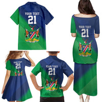 Namibia Rugby Custom Family Matching Puletasi and Hawaiian Shirt Welwitschias African Fish Eagle - Wonder Print Shop