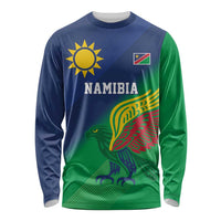 Namibia Rugby Custom Long Sleeve Shirt Welwitschias African Fish Eagle - Wonder Print Shop