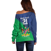 Namibia Rugby Custom Off Shoulder Sweater Welwitschias African Fish Eagle - Wonder Print Shop