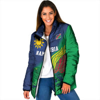 Namibia Rugby Custom Padded Jacket Welwitschias African Fish Eagle - Wonder Print Shop