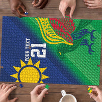 Namibia Rugby Custom Puzzle Welwitschias African Fish Eagle - Wonder Print Shop