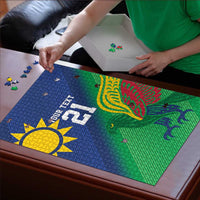 Namibia Rugby Custom Puzzle Welwitschias African Fish Eagle - Wonder Print Shop