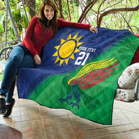 Namibia Rugby Custom Quilt Welwitschias African Fish Eagle - Wonder Print Shop