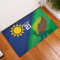 Namibia Rugby Custom Rubber Doormat Welwitschias African Fish Eagle - Wonder Print Shop