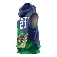 Namibia Rugby Custom Sleeveless Hoodie Welwitschias African Fish Eagle - Wonder Print Shop