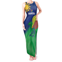 Namibia Rugby Custom Tank Maxi Dress Welwitschias African Fish Eagle - Wonder Print Shop