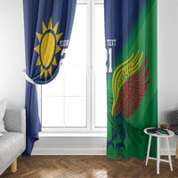 Namibia Rugby Custom Window Curtain Welwitschias African Fish Eagle - Wonder Print Shop