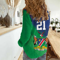 Namibia Rugby Custom Women Casual Shirt Welwitschias African Fish Eagle - Wonder Print Shop