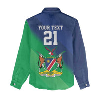 Namibia Rugby Custom Women Casual Shirt Welwitschias African Fish Eagle - Wonder Print Shop