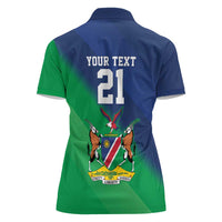 Namibia Rugby Custom Women Polo Shirt Welwitschias African Fish Eagle - Wonder Print Shop