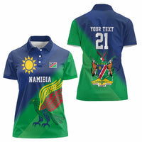 Namibia Rugby Custom Women Polo Shirt Welwitschias African Fish Eagle - Wonder Print Shop