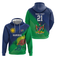 Namibia Rugby Custom Zip Hoodie Welwitschias African Fish Eagle - Wonder Print Shop
