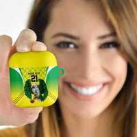 Nigeria Cricket Custom AirPods Case Najeriya Yellow Greens Eagle - Wonder Print Shop