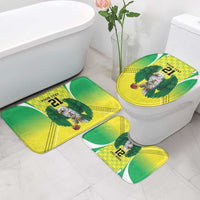 Nigeria Cricket Custom Bathroom Set Najeriya Yellow Greens Eagle - Wonder Print Shop