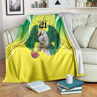 Nigeria Cricket Custom Blanket Najeriya Yellow Greens Eagle - Wonder Print Shop