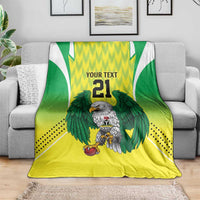 Nigeria Cricket Custom Blanket Najeriya Yellow Greens Eagle - Wonder Print Shop