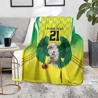 Nigeria Cricket Custom Blanket Najeriya Yellow Greens Eagle - Wonder Print Shop