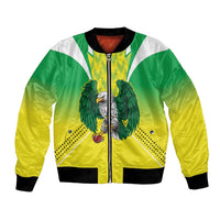 Nigeria Cricket Custom Bomber Jacket Najeriya Yellow Greens Eagle - Wonder Print Shop