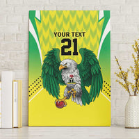 Nigeria Cricket Custom Canvas Wall Art Najeriya Yellow Greens Eagle - Wonder Print Shop