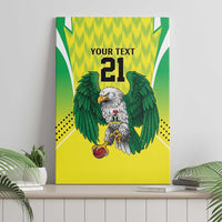 Nigeria Cricket Custom Canvas Wall Art Najeriya Yellow Greens Eagle - Wonder Print Shop
