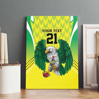 Nigeria Cricket Custom Canvas Wall Art Najeriya Yellow Greens Eagle - Wonder Print Shop