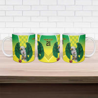 Nigeria Cricket Custom Ceramic Mug Najeriya Yellow Greens Eagle - Wonder Print Shop