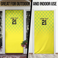 Nigeria Cricket Custom Door Cover Najeriya Yellow Greens Eagle - Wonder Print Shop