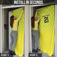 Nigeria Cricket Custom Door Cover Najeriya Yellow Greens Eagle - Wonder Print Shop