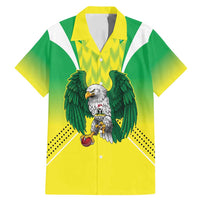 Nigeria Cricket Custom Family Matching Mermaid Dress and Hawaiian Shirt Najeriya Yellow Greens Eagle - Wonder Print Shop
