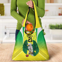 Nigeria Cricket Custom Grocery Bag Najeriya Yellow Greens Eagle - Wonder Print Shop