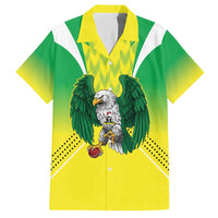 Nigeria Cricket Custom Hawaiian Shirt Najeriya Yellow Greens Eagle - Wonder Print Shop