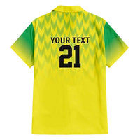 Nigeria Cricket Custom Hawaiian Shirt Najeriya Yellow Greens Eagle - Wonder Print Shop