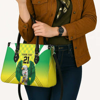 Nigeria Cricket Custom Leather Bag Najeriya Yellow Greens Eagle - Wonder Print Shop