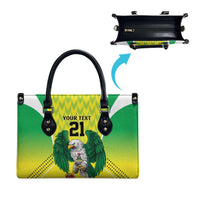 Nigeria Cricket Custom Leather Bag Najeriya Yellow Greens Eagle - Wonder Print Shop