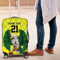 Nigeria Cricket Custom Luggage Cover Najeriya Yellow Greens Eagle - Wonder Print Shop