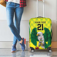 Nigeria Cricket Custom Luggage Cover Najeriya Yellow Greens Eagle - Wonder Print Shop