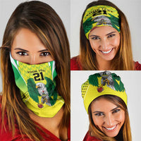 Nigeria Cricket Custom Neck Gaiter Najeriya Yellow Greens Eagle - Wonder Print Shop