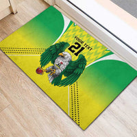 Nigeria Cricket Custom Rubber Doormat Najeriya Yellow Greens Eagle - Wonder Print Shop