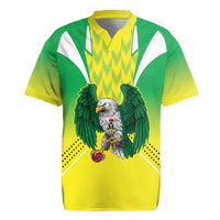 Nigeria Cricket Custom Rugby Jersey Najeriya Yellow Greens Eagle - Wonder Print Shop