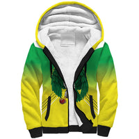 Nigeria Cricket Custom Sherpa Hoodie Najeriya Yellow Greens Eagle - Wonder Print Shop