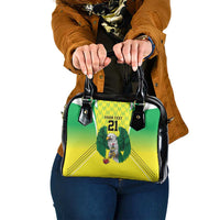 Nigeria Cricket Custom Shoulder Handbag Najeriya Yellow Greens Eagle - Wonder Print Shop