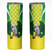 Nigeria Cricket Custom Skinny Tumbler Najeriya Yellow Greens Eagle - Wonder Print Shop